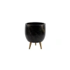 Gold Mermer Efektli 3 Ayaklı Saksı - 19 cm