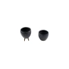 Gri Granit Desenli 15 cm Toprak Saksı İkili Set - Ayaksız