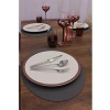 Gri Oval Nopeli Amerikan Servis Seti, 2 Adet 35x45 cm