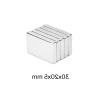 Güçlü 30x20x5 mm Neodyum Dikdörtgen Mıknatıs Seti (5 Adet)