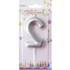 Gümüş Pasta Mumu - 2 Yaş Kutlamaları için