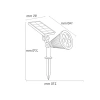 Güneş Enerjili Solar LED Bahçe Armatürü - 7W, 90 Lümen