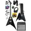 Güvenilir V Kasa Gül Klavye 2x Zebra Humbucker 50W Amfili Elektro Gitar