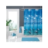 Hasır Desenli Tek Kanat Banyo Duş Perdesi – 1x120x200 cm