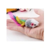 Hışırtılı Tüylü Mini Fare Kedi Oyuncağı - 4 Adet