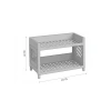 İki Katlı Plastik Organizer Raf - Gri