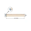 Jüt Halatlı 15 cm Ağaç İpli Kuş Tüneği (2li Set)