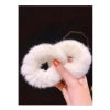 Kadın ve Çocuklar için 2li Beyaz Peluş Lastik Toka Seti
