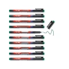 Kalıcı Yeşil Asetat Kalemi - 10lu Set, 0.6 mm Yuvarlak Uç