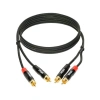 Kaliteli Siyah 3m 2x RCA - 2x RCA Altın Uçlu Kablo