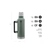 Kaliteli Vakumlu Çelik Termos - 1.4 Litre, 48 Saat Isı Koruma