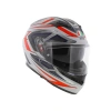 Kapalı Motosiklet Kaskı, Space Matt White Red Fluo, XL Beden