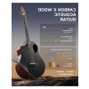 Karbon Fiber Akustik Gitar - Parlak Kahverengi