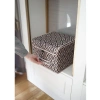 Kare Şekilli Kapaklı Kumaş Kutu Organizer - 30 x 30 x 23 cm