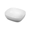 Kare Seramik Lavabo, 48 cm, Beyaz, Modern Tasarım