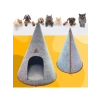 Katlanabilir Kedi Evi - Taşınabilir, Kolay Kurulum, Isı Yalıtımlı, Gri