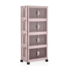 Katlanabilir Modüler Dolap, 4 Bölmeli, 54 cm x 31,7 cm x 127 cm (Şeker Pembe)