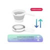 Katlanabilir Plastik Maşrapa – Yer Kazandıran Tasarım (Gri, 1.2 Litre)