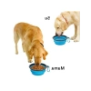Katlanabilir Silikon Mama ve Su Kabı - 350 ML - Mavi