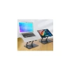 Katlanabilir Taşınabilir Laptop Standı - 360 Derece Döner Taban, Koyu Gri