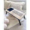 Katlanır Laptop Sehpası, Telefon ve Tablet Bölmeli