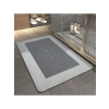 Kaymaz Tabanlı Süper Emici Banyo Paspası, 50x70 cm, Gri