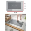 Kaymaz Tabanlı Süper Emici Banyo Paspası, 50x70 cm, Gri