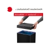 Kendinden Kapanan Kapaklı 52 Litre Çöp Kutusu - Siyah Metal Gövde