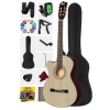 Kesik Klasik Gitar Seti - 4/4 Yetişkin Boy, Doğal Renk