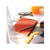 Keten Kapaklı Tarihsiz A5 Spiralli Not Defteri - Mercan Renk