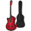Kırmızı Renk Kesik Klasik Gitar - 4/4 Yetişkin Boy