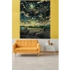 Koyu Temalı Buğday Tarlası Başaklar Duvar Örtüsü - 70 x 100 cm