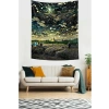 Koyu Temalı Buğday Tarlası Başaklar Duvar Örtüsü - 70 x 100 cm