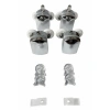 Krom Kaplama Metal Cam Duşakabin Tekerleği 4lü Set