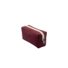 Lüks Bordo Kapitone Desenli Makyaj ve Kozmetik Çantası - 20x10x8 cm