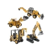 Metal Başlıklı İş Makinaları Seti - 4ü 1 Arada, 1:70 Ölçek, Gerçekçi Tasarım