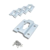 Metal Çerçeve Askı Aparatı, 42x45mm, Beyaz, 4lü Set