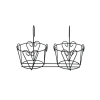 Metal Ferforje 2li Balkon Saksısı, 42x19x24 cm, Şık ve Dekoratif