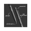 Metal Gövdeli Tükenmez Kalem, 0.5 mm, Mat Siyah