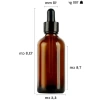 Metal Kapaklı Damlalık Dropper Şişesi - 100 ml, Cam Şişe (6 Adet)