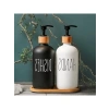Modern Banyo ve Mutfak Seti - Siyah Beyaz Cam Şişe