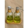 Modern Cam Sıvı Sabunluk Seti, 300 ml - 2li