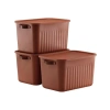 Modern Kapaklı Saklama Kutusu Seti - 15 Litre, Taşınabilir Kulplu