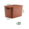Modern Kapaklı Saklama Kutusu Seti - 15 Litre, Taşınabilir Kulplu