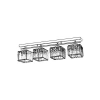 Modern Metal Kristal Avize - E27