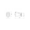 Monofaz Dönüştürücü Adaptör - 3/16A Fiş ile 1/16A Priz