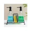 Mutfak Sabun ve Deterjan Dispenser Seti - 500 ml Kapasiteli Siyah