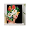Numaralı Tuval Boyama Seti Fırça ve Boya Dahil (Çıtalı) 40x50 CM - Çiçek Temalı