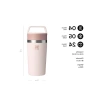 Paslanmaz Çelik Sızdırmaz Termos Bardak, Pembe Kuvars, 0.35 Litre