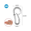 Paslanmaz Çelik Yaylı Karabina Kanca - 6 mm